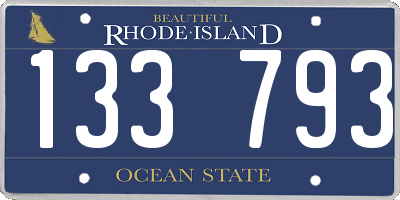 RI license plate 133793