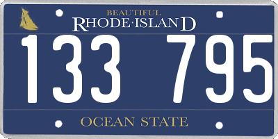 RI license plate 133795