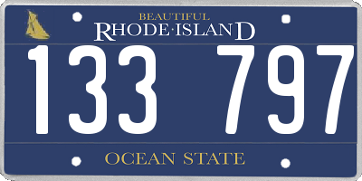 RI license plate 133797