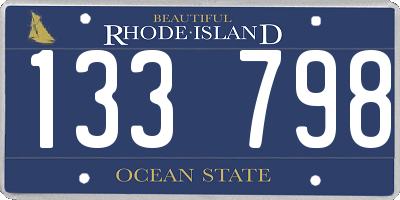 RI license plate 133798