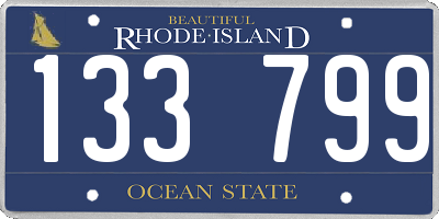 RI license plate 133799