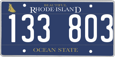 RI license plate 133803