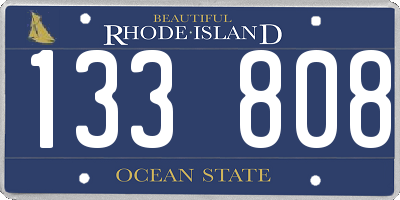 RI license plate 133808