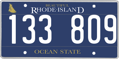 RI license plate 133809