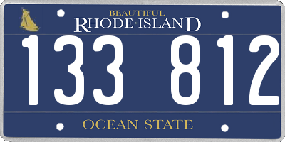 RI license plate 133812