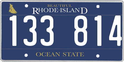 RI license plate 133814