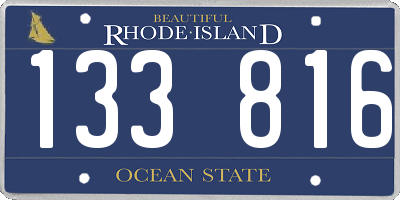 RI license plate 133816