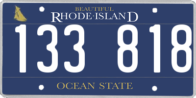 RI license plate 133818