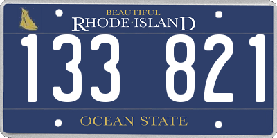 RI license plate 133821