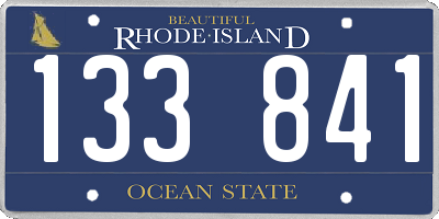 RI license plate 133841