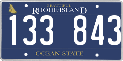 RI license plate 133843