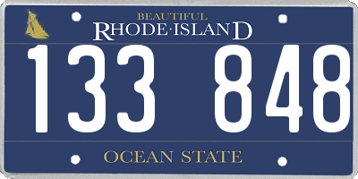 RI license plate 133848