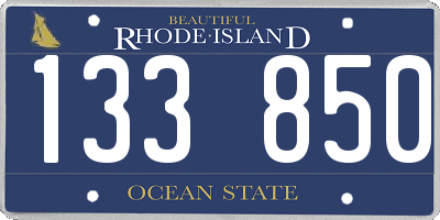 RI license plate 133850