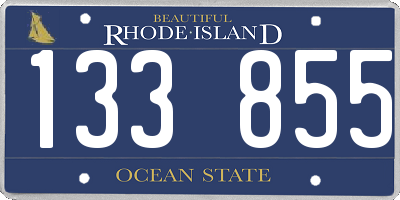 RI license plate 133855
