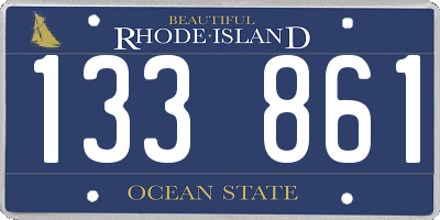 RI license plate 133861