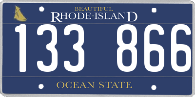 RI license plate 133866