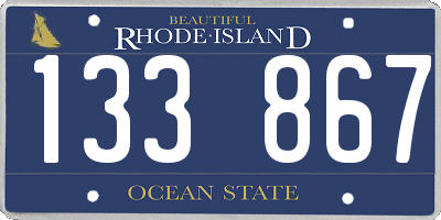 RI license plate 133867
