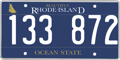 RI license plate 133872