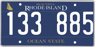 RI license plate 133885