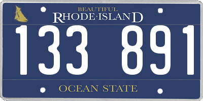 RI license plate 133891