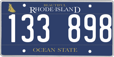 RI license plate 133898