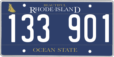 RI license plate 133901
