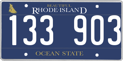 RI license plate 133903