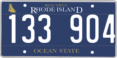 RI license plate 133904