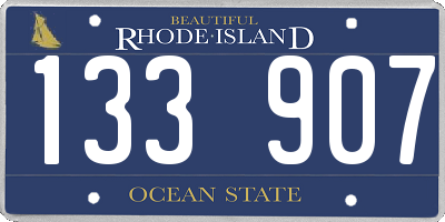 RI license plate 133907