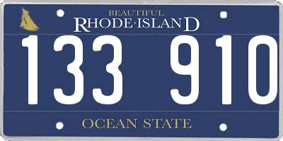 RI license plate 133910