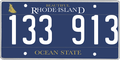 RI license plate 133913
