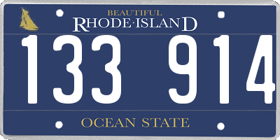 RI license plate 133914