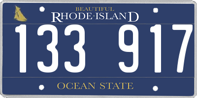 RI license plate 133917