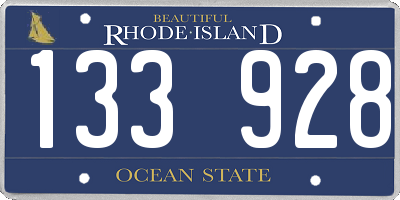 RI license plate 133928