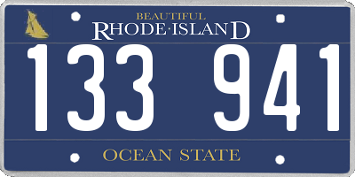 RI license plate 133941
