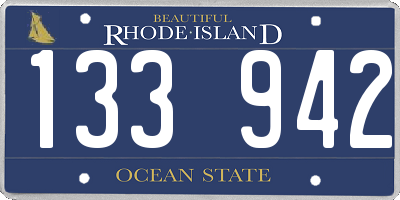 RI license plate 133942