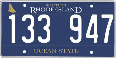 RI license plate 133947