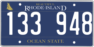 RI license plate 133948