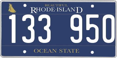 RI license plate 133950