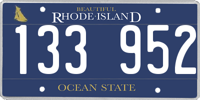 RI license plate 133952