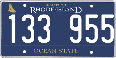 RI license plate 133955