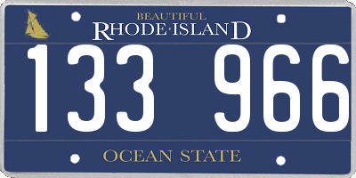 RI license plate 133966