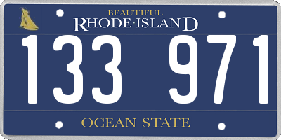 RI license plate 133971