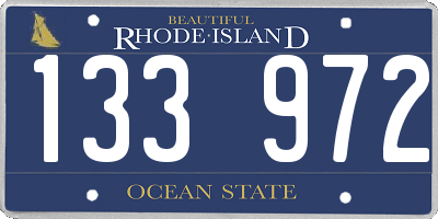 RI license plate 133972