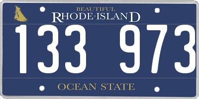 RI license plate 133973