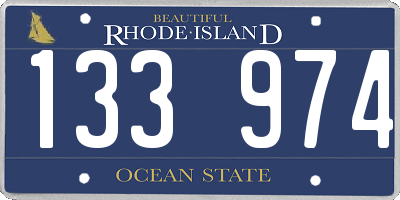 RI license plate 133974