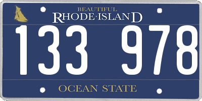 RI license plate 133978