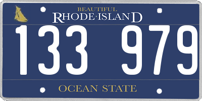 RI license plate 133979