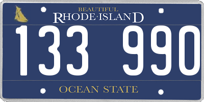 RI license plate 133990