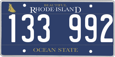 RI license plate 133992